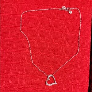 Elegant Silver (not real) Heart Necklace